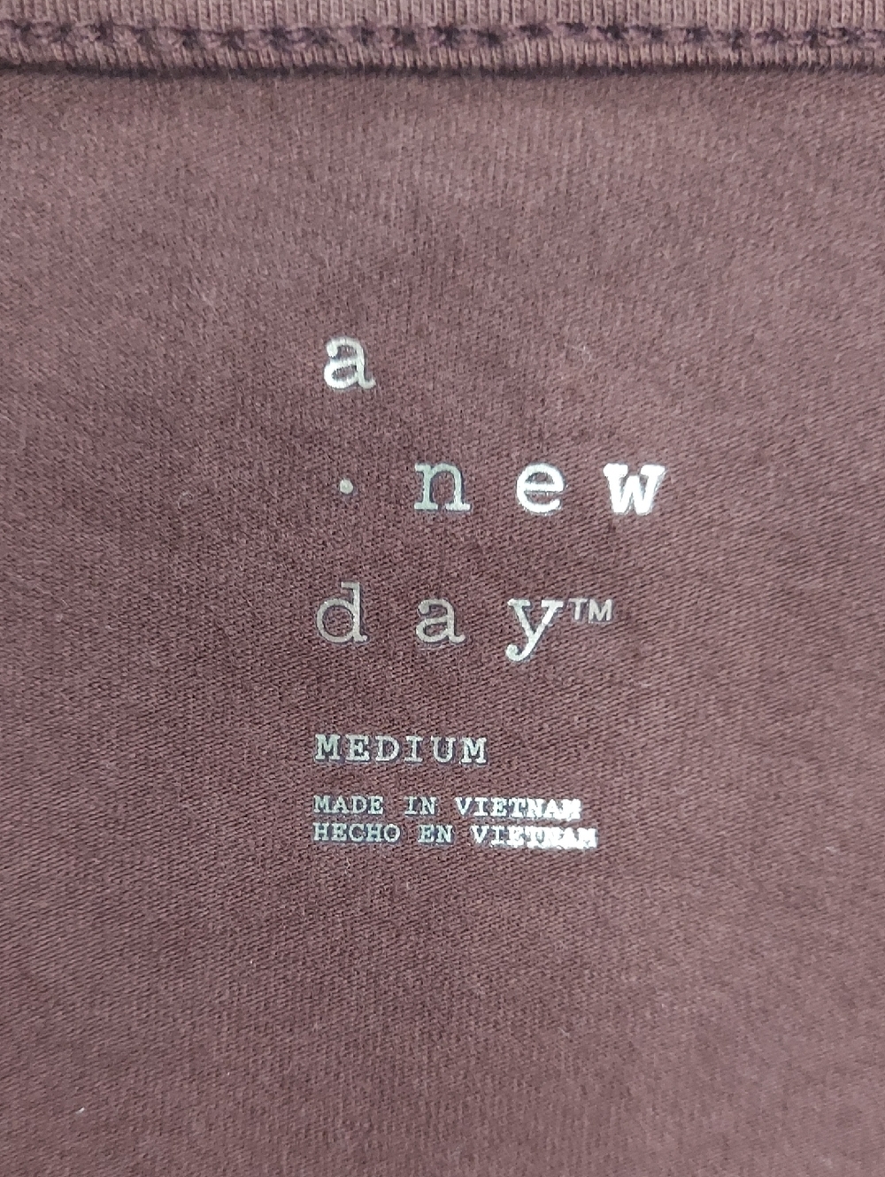 🆕 A New Day Soft Tee Ruffle Sleeves, Chocolate Brown Top, Size Medium, NEW▪︎ - Picture 5 of 9